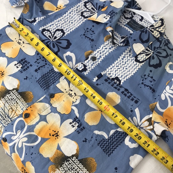 Pineapple Connection MES Sz S 100% Cotton Short Sleeve Button Down Shirt - Picture 3 of 10